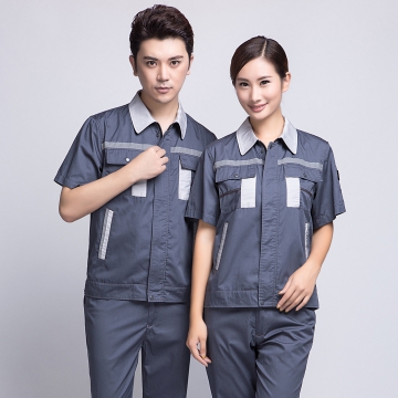  中灰拼银白工作服AD09-4
