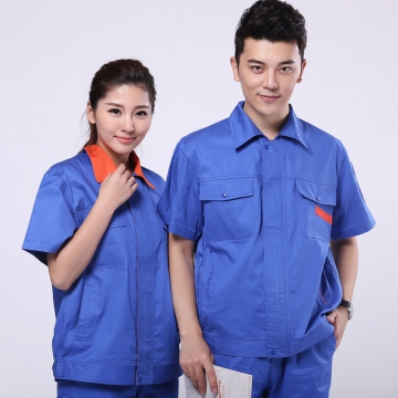  翠蓝色夏季工作服AD101