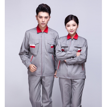 银灰拼紫红银白春秋工作服AC02-2 