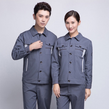 清灰拼银灰春秋工作服AC06-2