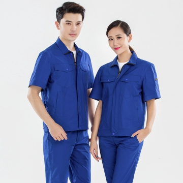 蓝色拉链工作服AD16-4