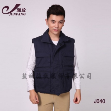 藏青色马夹J040