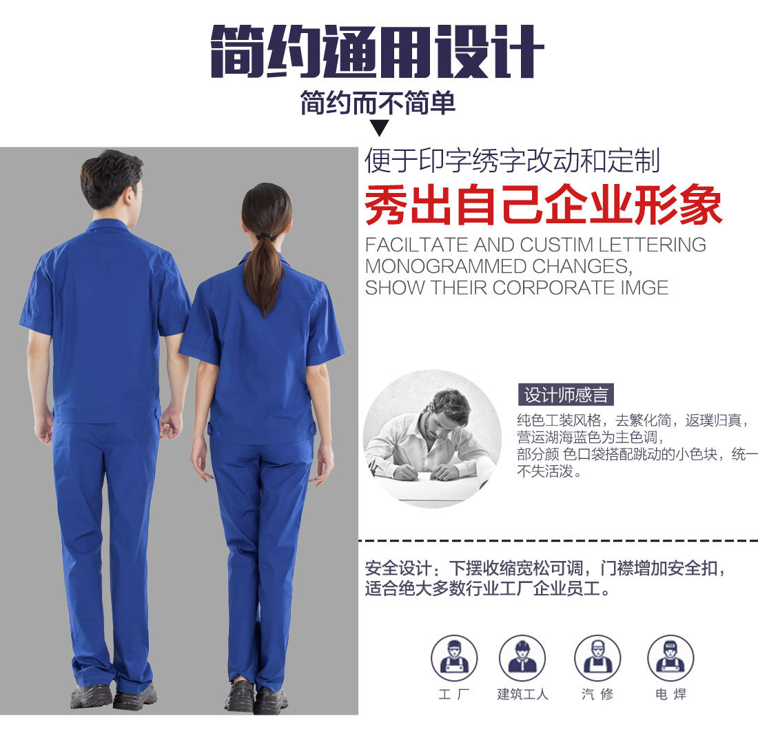 蓝色拉链工作服AD16-4(图5)