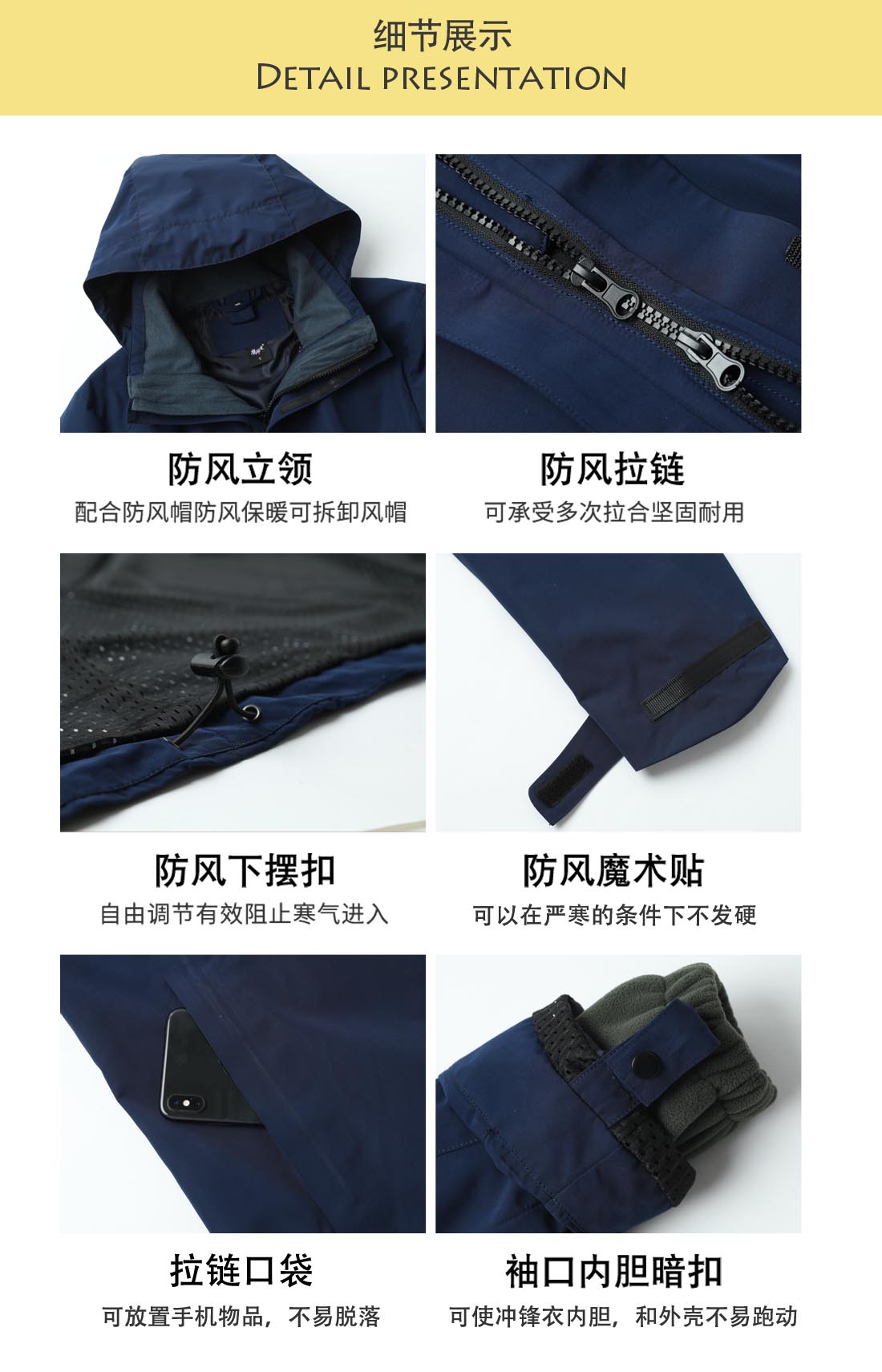 藏青色冲锋衣CFY1904-5(图5)