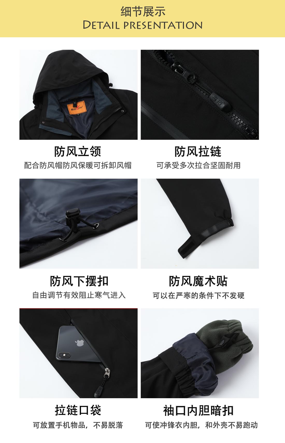 黑色冲锋衣CFY1904-6(图5)
