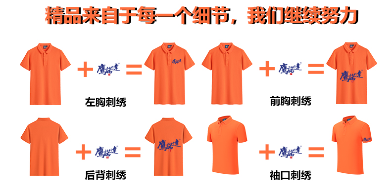拼色领纯棉T恤衫TX0002-2(图4)